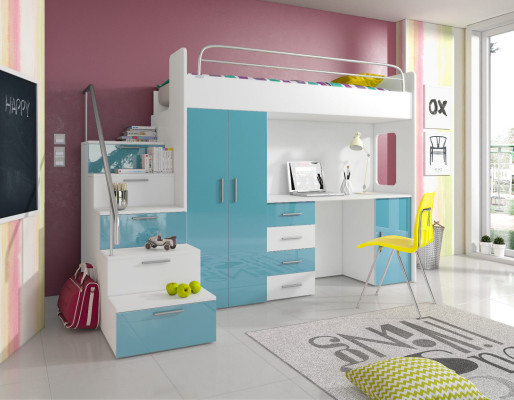 Stapelbed Tweepersoonsbed Tweepersoonsbed Jeugdbed Bedden met kast Tafel Nieuw!