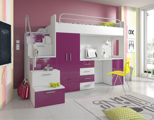 Stapelbed Tweepersoonsbed Tweepersoonsbed Jeugdbed Bedden met kast Tafel Nieuw!
