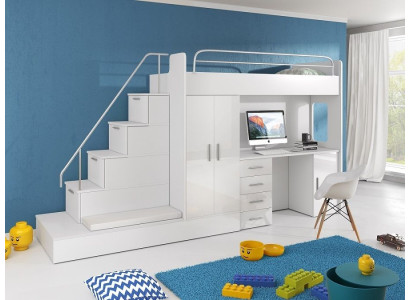 Jongerenkamer Stapelbed Stapelbed Kledingkast Bureau RAJ 5 ONMIDDELLIJK