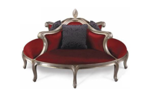 Ronde Bank Beklede Bank Chesterfield Velvet 4-Zits Antieke Stijl