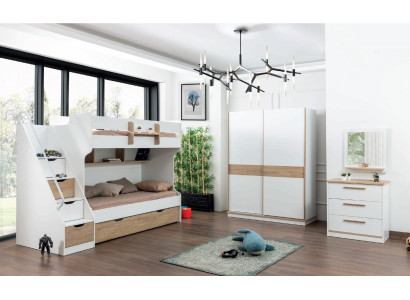 Ontwerp kledingkast zweefdeurkast slaapkamer kasten hout wit bruin