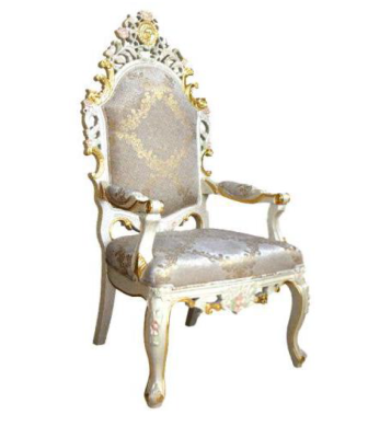 Stoel Troon Fauteuil Set Eetkamer Hout Design Antiek Stijl Barok Rococo