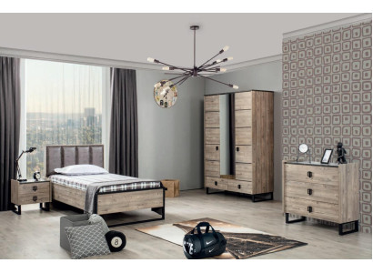Kinderkamer set Kinderbed Nachtkastje Kledingkast Commode Slaapkamer Nieuw