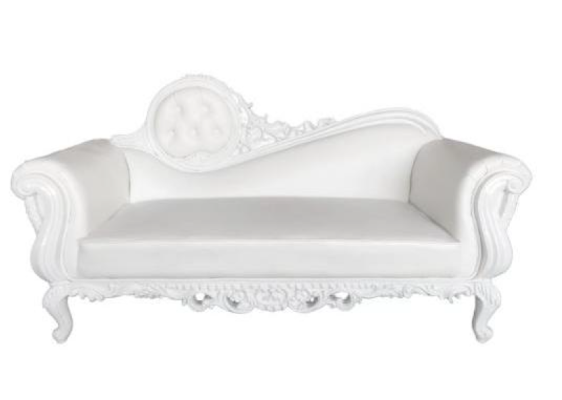 Ligstoel Troon Chaise longue Koninklijke bekleding Chesterfield fluweel Antieke stijl Stoel