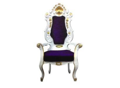 Troonstoel Koninklijke bekleding Chesterfield fluweel 1-zits Antieke stijl stoelen