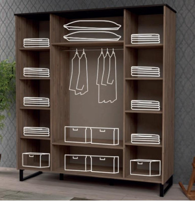 Kledingkast Bruin Jeugd Slaapkamer Kast Kinderkamer Design Modern Nieuw