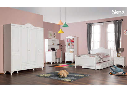 Kinderkamer Hout Jeugdkamer Bed Nachtkastje Modern Design Meubels Nieuw 2-delig.