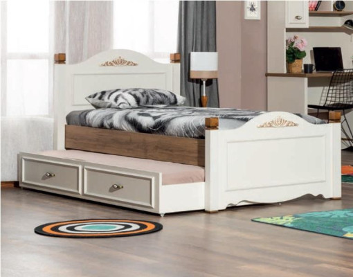 Modern slaapkamer jeugdkamer set Bed Nachtkastje Boekenkast Tafel 5-delig.