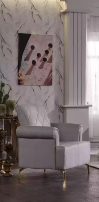Fauteuil gestoffeerde lounge fauteuil met armleuningen woonkamer lounge