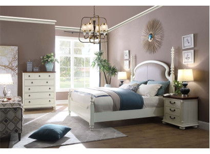 Bed nachtkastje ladekast 3-delige slaapkamer set design modern luxe bedden nieuw