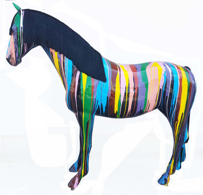 Ontwerper Abstracte Figuur Moderne Figuren Decoratie Paarden Tuin Sculpturen Nieuw