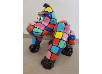 Gorilla Designer Figuur Standbeeld Moderne Beelden Decoratie Deco Tuin Nieuw