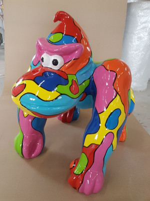 Abstracte figuur standbeeld tuinbeelden decoratie beeldhouwwerken Gorilla Nieuw