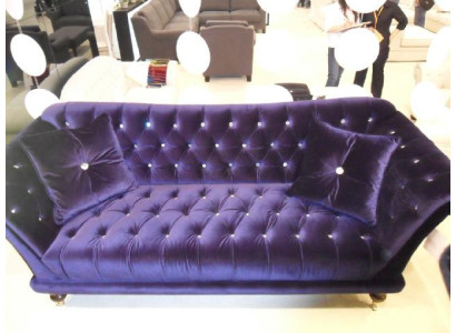 Chesterfield 3-zits Elegant Bankstellen Textiel Bank Luxe Blauwe Bank