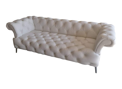 Chesterfield Bank 3-zits Luxe Bank Kunstleer Banken Wit Leren Bank