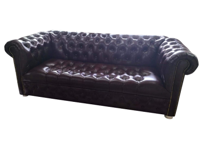 Chesterfield bankstel 3 zits leren bank bruin modern banken 230cm