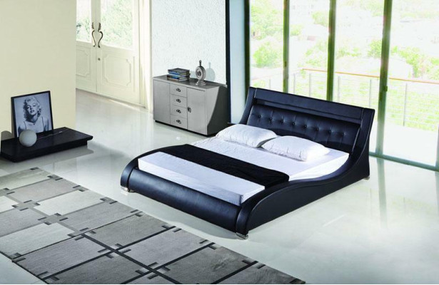 Bedden bedden bekleding dubbel huwelijks hotel luxe leer decoratie moderne designer