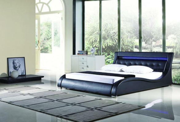 Bedden bedden bekleding dubbel huwelijks hotel luxe leer decoratie moderne designer