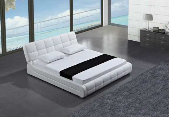 Modern bedden gewatteerde dubbele huwelijks luxe leren designer