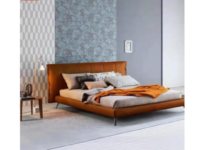 Bedden met dubbele bekleding in metalen design Luxe bed Slaapkamer Italiaans