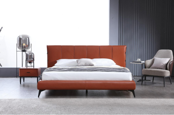 Bedden met dubbele bekleding in metalen design Luxe bed Slaapkamer Italiaans
