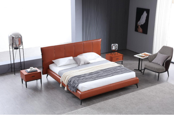 Bedden met dubbele bekleding in metalen design Luxe bed Slaapkamer Italiaans