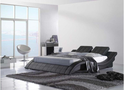 Tweepersoonsbed Ontwerper Bed Huwelijksbed Gestoffeerd Bed Slaapkamer Lederen Bed Nieuw