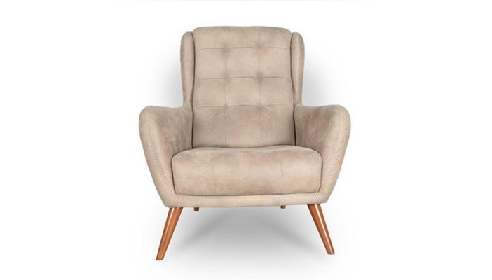 Chesterfield Fauteuil Clubbank Eénzitsbank Bank Bekleding Meubels Beige Relax Nieuw