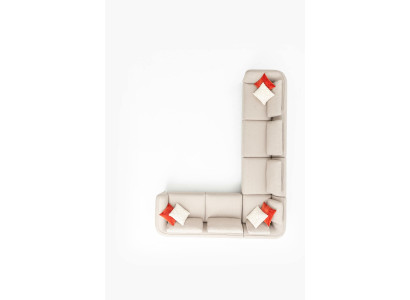 Hoekbank Bank L-vorm Design Modern Luxe Woonkamer Beige Bank