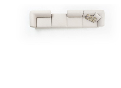Bank Beige Woonkamer Modern Stijl Bankstel 6-zits Meubels Textiel 430cm