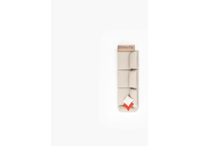 Comfortabele 5-zits bank in eenvoudig beige en modern design