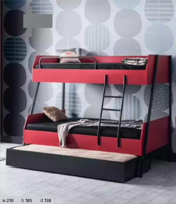 Jongerenbed kinderbed Kids design Modern bed kinderkamer hout bedden