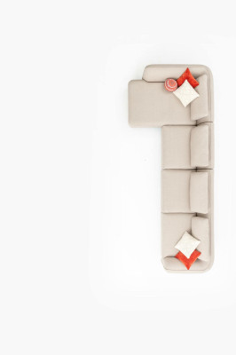 Hoekbank Beige Luxe Woonkamer Bank L-vorm Modern Design 420x170