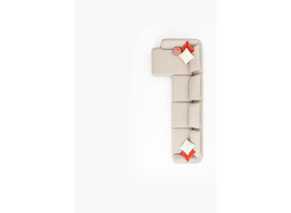 Hoekbank Beige Luxe Woonkamer Bank L-vorm Modern Design 420x170