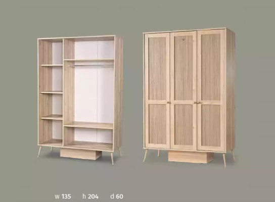 Luxe kinderkamer Chesterfield bed bureau kast 3-delige set.