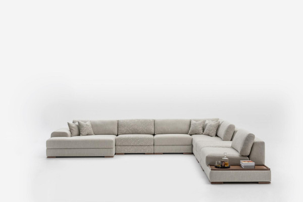 Bankstellen U-vorm Modern Design Meubels Luxe Woonkamer Grijs Nieuwe Hoekbank