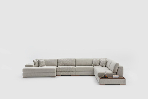 Bank Bank Woonkamer Hoekbank Modern Design Meubels U-Vorm Stoffen Bank