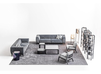 Bankstel 431-zits banken Fauteuils Luxe set xxl Stoffen bankstel Meubels