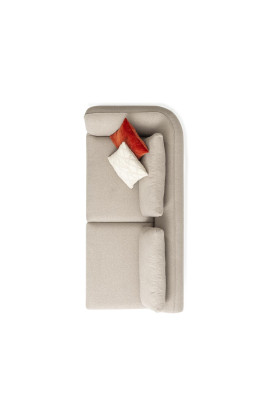 Hoekbank L-vorm Beige Woonkamer Ontwerp Bank Meubels Gestoffeerde Bank 317 x 312
