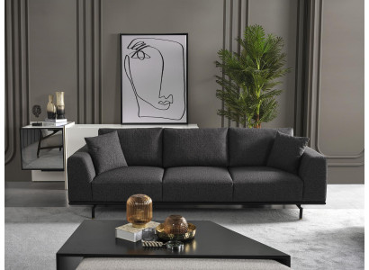 Vierzitsbank 4-zitsbanken Modern Grijs Design Stof Polyester Nieuw