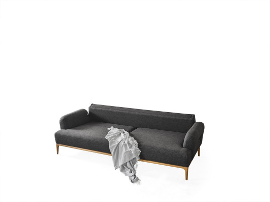 Vierzitsbank 4-zitsbanken Modern Design Stof Polyester Grijs Nieuw
