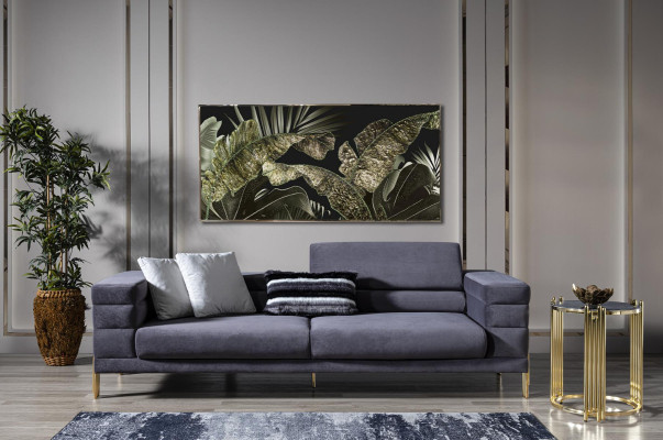 Driepersoonsbank 3-zits banken stof Grijs Woonkamer Luxe Modern Zitbank