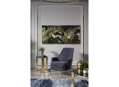 Fauteuil Ohrensessel Cocktailsessel Stof Woonkamer Polyester Grijs Zitplaats