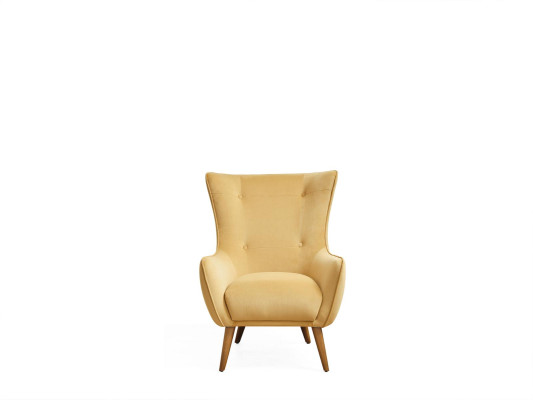 Fauteuil Oorfauteuil Cocktailsfauteuil Stof Woonkamer Polyester Geel Zitplaats