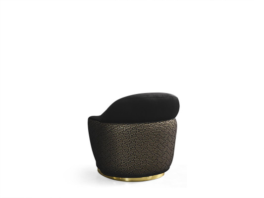 Fauteuil Ohrensessel Modern Stof Woonkamer Polyester Blauw Ontwerp Stoel