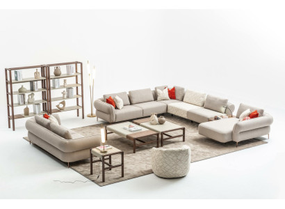 Sofaset 2+1 zits U-vormige bankstel woonkamerset luxe bankstellen.