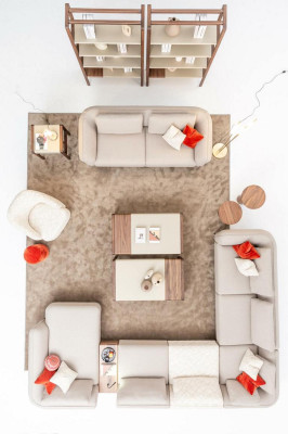 Sofaset 2+1 zits U-vormige bankstel woonkamerset luxe bankstellen.