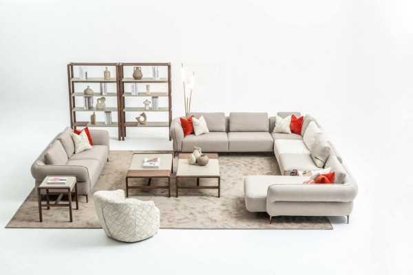 Sofaset 2+1 zits U-vormige bankstel woonkamerset luxe bankstellen.