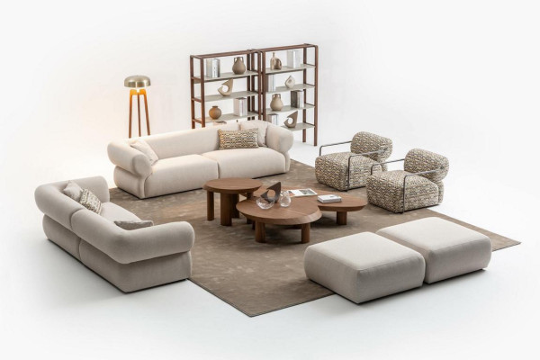 Sofaset 6-delig. Woonlandschap Zits-Loungebed Woonkamerset Modern Design