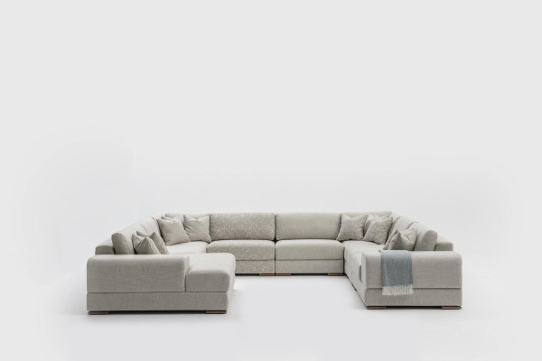 Bank Bank Ontwerp Luxe Woonkamer Hoekbank Meubels U-vorm Woonlandschap